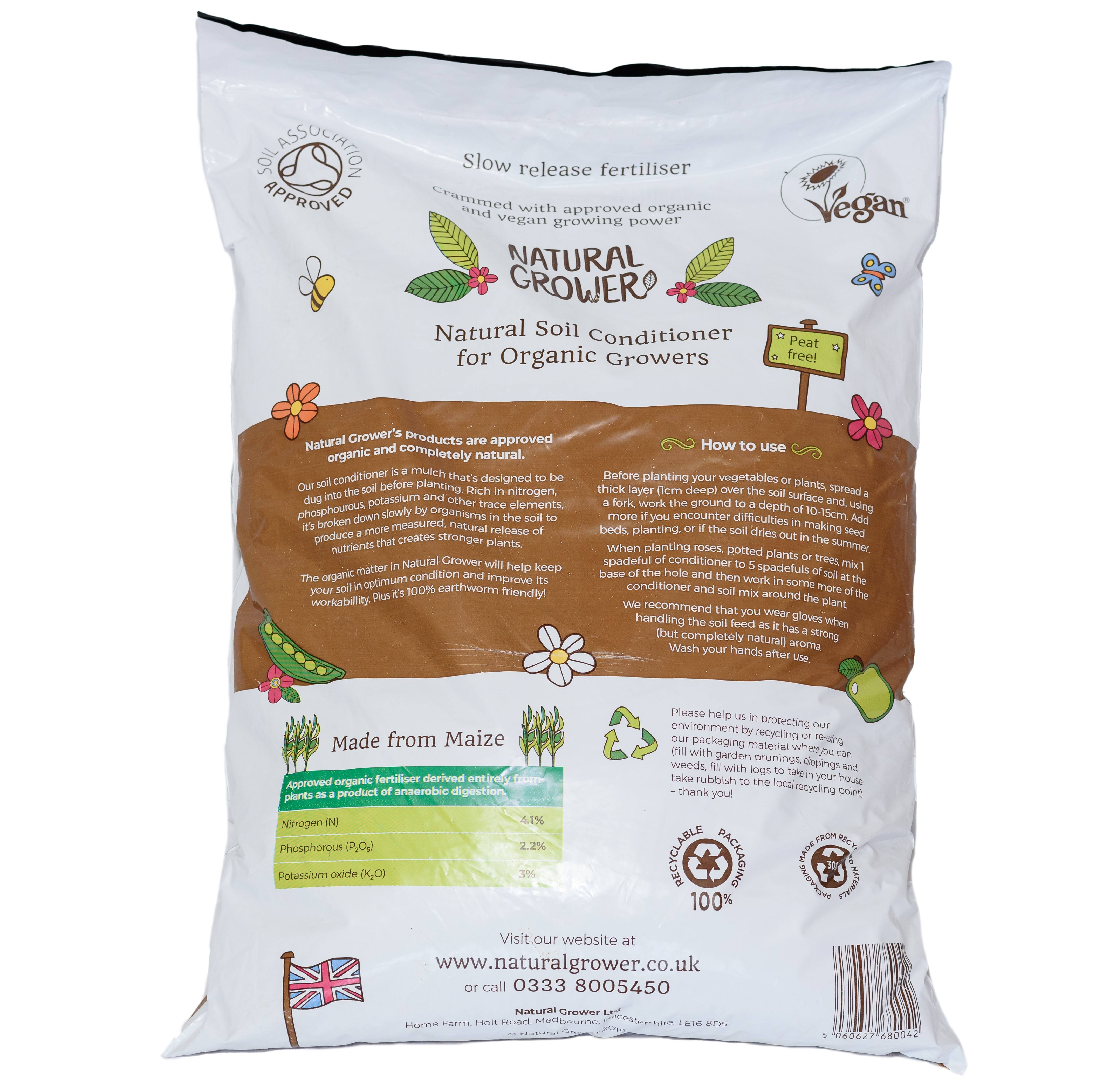 soil improver, soil conditioner, slow release feed, organic feed, organic fertiliser,